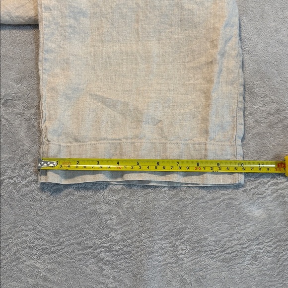 Tommy Bahama Two Palms High Rise Linen Pants Natural Tan Size M Pockets - Picture 5 of 10